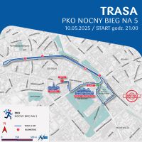 Trasa PKO Nocnego Biegu na 5!